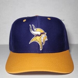 NWT Vintage 90s Minnesota Vikings Logo Athletic Hat Cap Snapback Football NFL 🔥